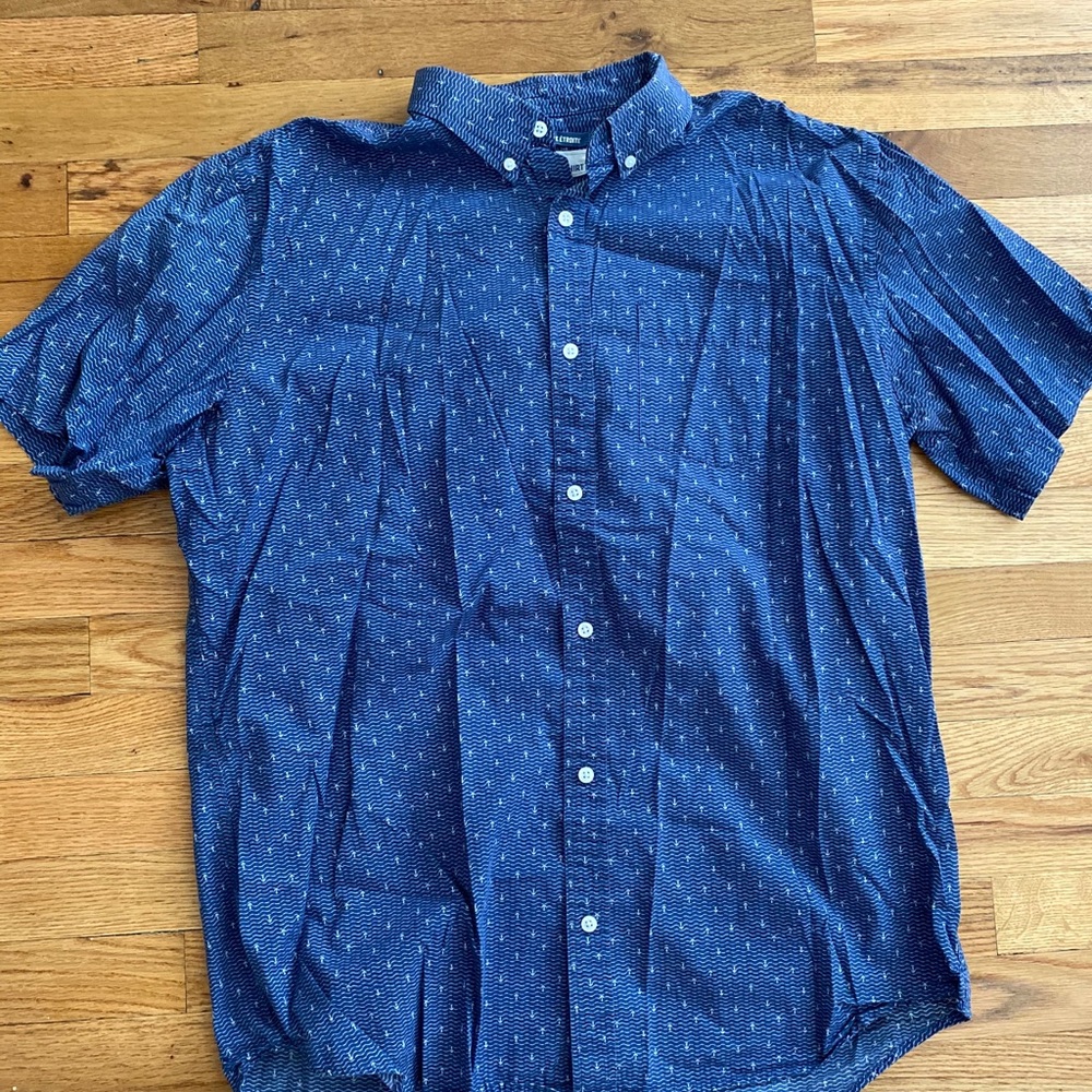 Slim Fit Anchors Away Button Down L/XL
